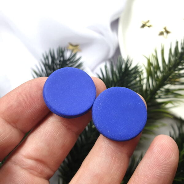 Kolczyki niebieskie z glinki polimerowej - Minima - Smocze Skarby