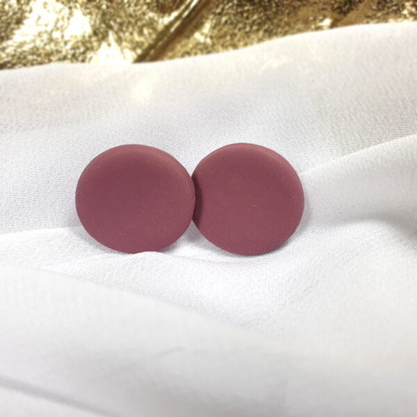 Kolczyki różowe z glinki polimerowej - Minima - Smocze Skarby