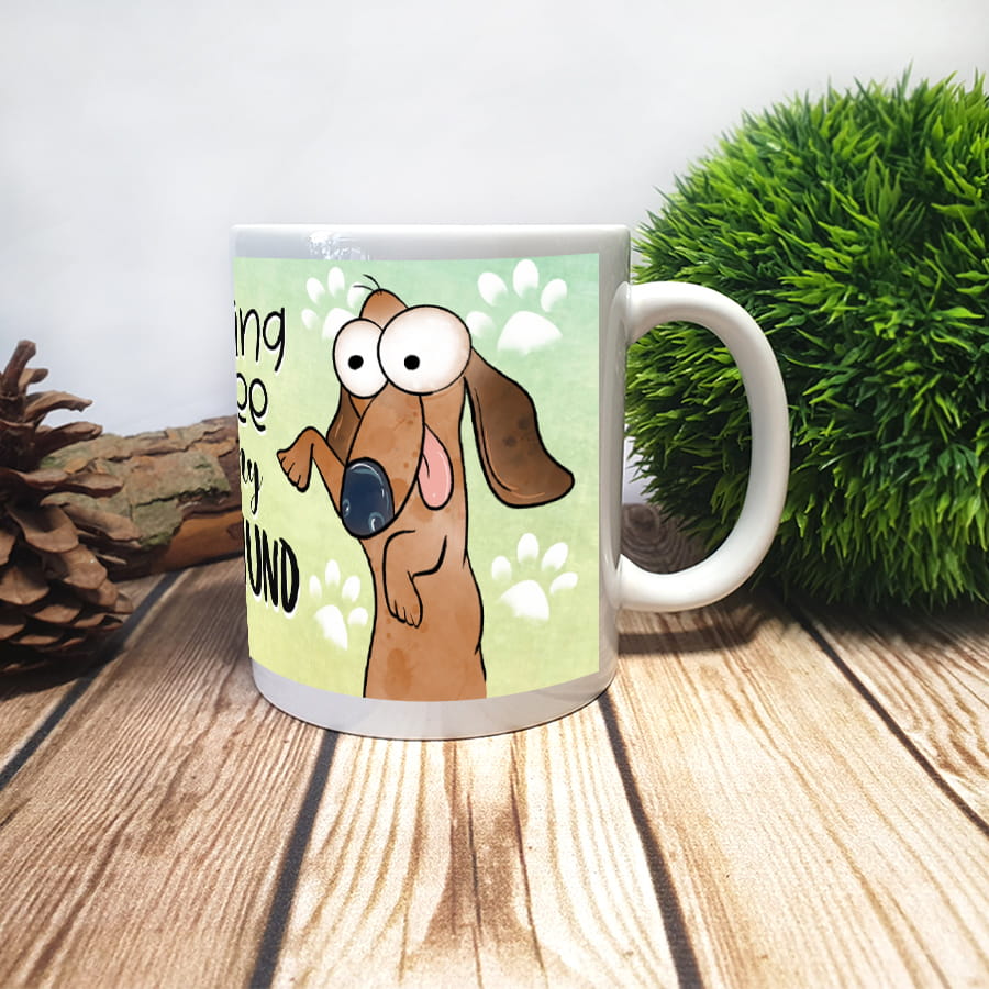 Kubek z psem, coffee with my dachshund