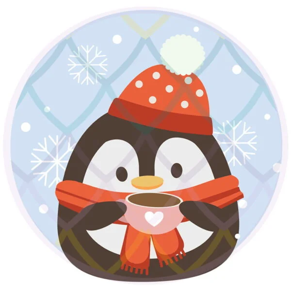 Kubek bożonarodzeniowy, zimowy, pingwin - Kubki na Święta - Prezent na Święta - Smocze Skarby